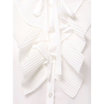 プリーツラッフルブラウス （アイスブルー）｜詳細画像