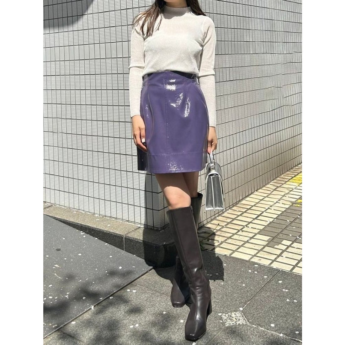 マーキュリーデュオ MERCURYDUO フェイクレザーミニスカート