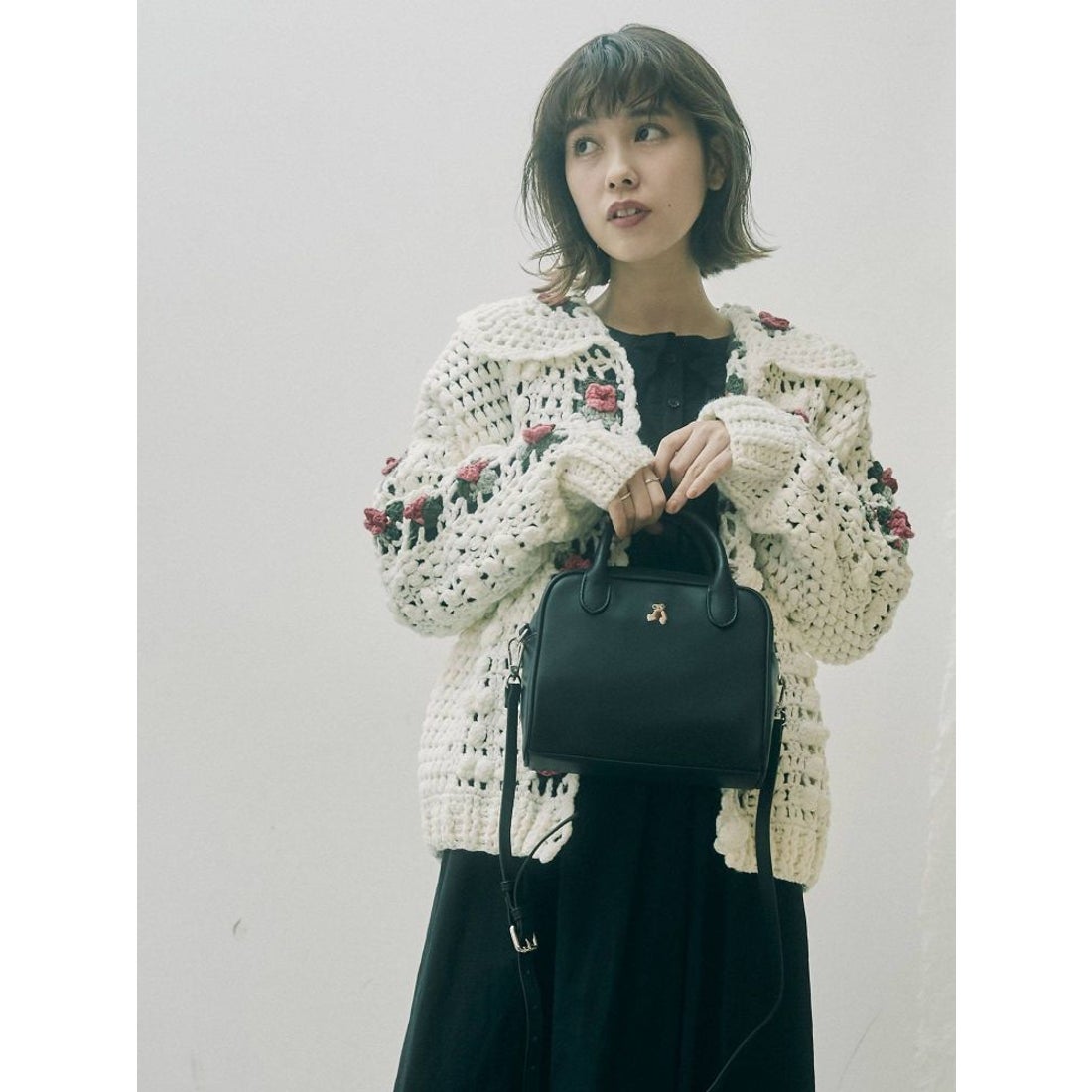 merry jenny bear刺繍ショルダーbag（アイボリー） -靴＆ファッション