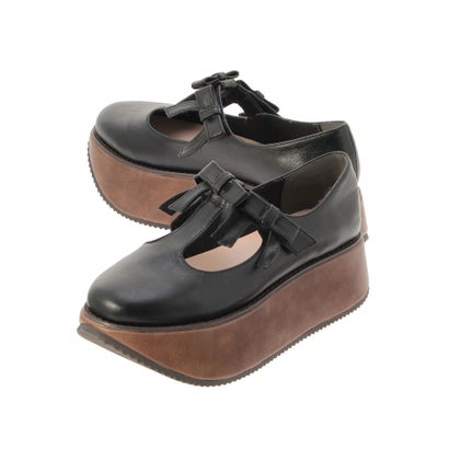 ribbon tstrap shoes （ボルドー）｜詳細画像