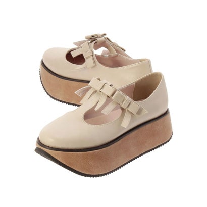 ribbon tstrap shoes （ブラック）｜詳細画像