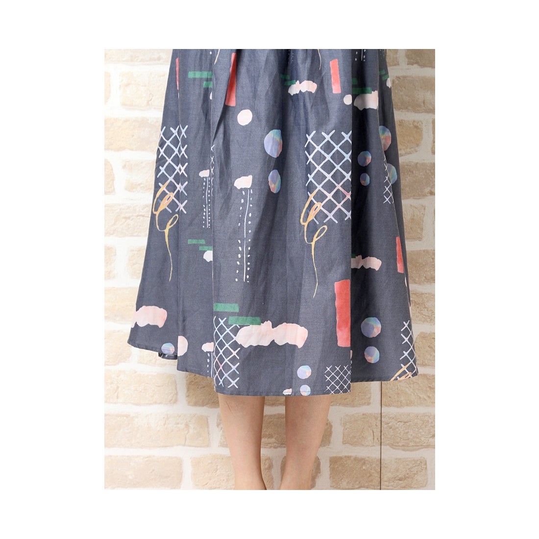 merry jenny アート柄ワンピース ネイビー -ファッション通販 FASHION 