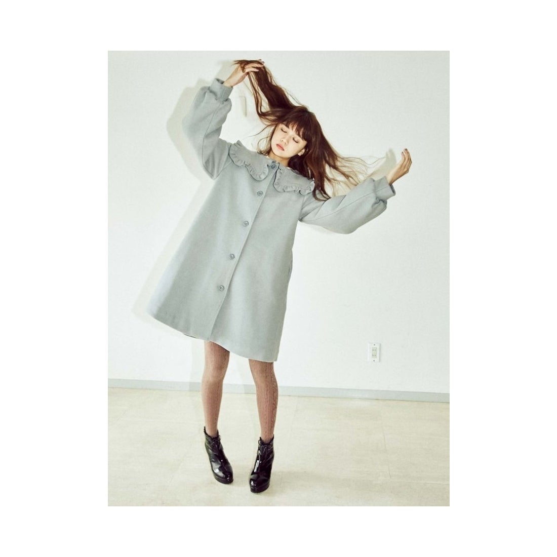 merry jenny Aラインセーラーコート アイスブルー -ファッション通販 