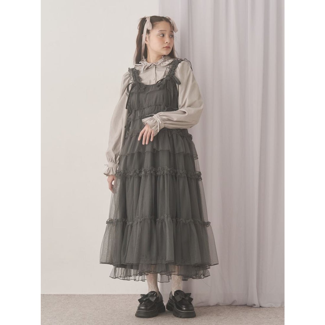 メリージェニー merry jenny petit ribbonコーデュロイブラウス