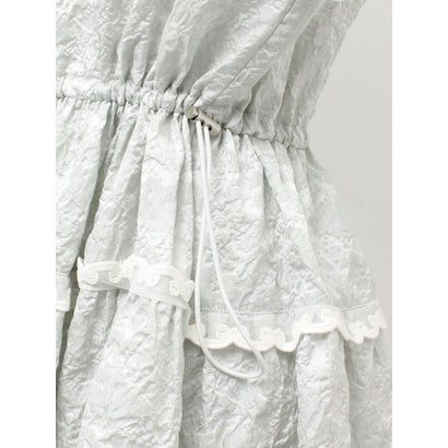 ジャガードフードミニワンピース （オフホワイト）｜詳細画像