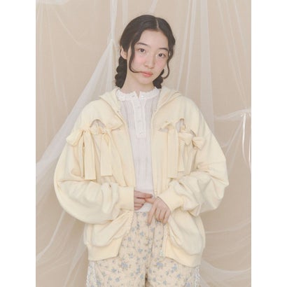 floral pointelle knit （オフホワイト）｜詳細画像