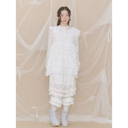 floral pointelle knit （オフホワイト）｜詳細画像