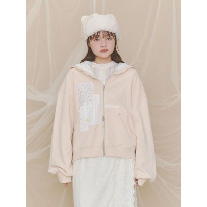 floral pointelle knit （オフホワイト）｜詳細画像