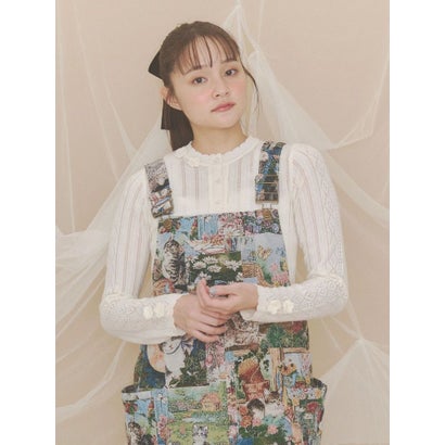 floral pointelle knit （オフホワイト）｜詳細画像