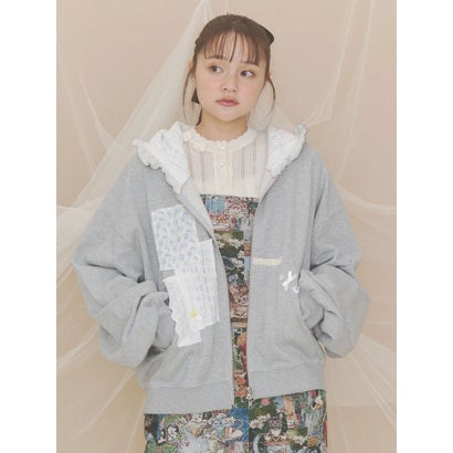 floral pointelle knit （オフホワイト）｜詳細画像