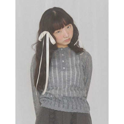 floral pointelle knit （オフホワイト）｜詳細画像