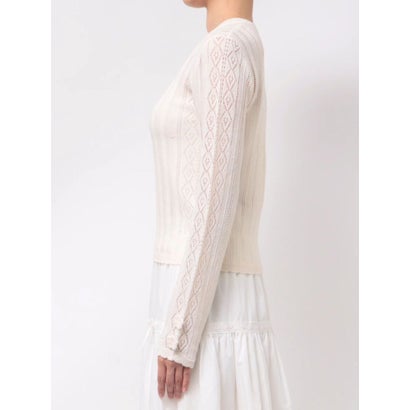 floral pointelle knit （オフホワイト）｜詳細画像