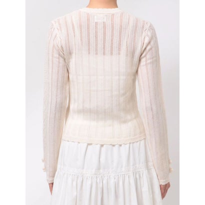 floral pointelle knit （オフホワイト）｜詳細画像
