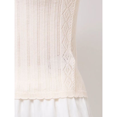 floral pointelle knit （オフホワイト）｜詳細画像