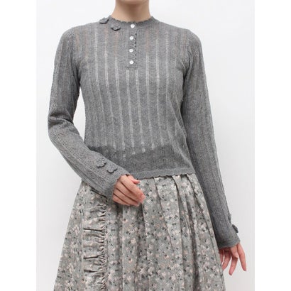floral pointelle knit （オフホワイト）｜詳細画像