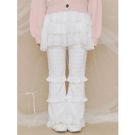 ふわふわレースフレアパンツ （オフホワイト）