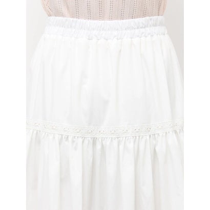 lace ribbonギャザースカート （カーキ）｜詳細画像