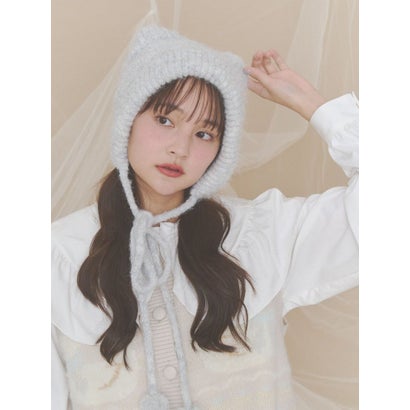 Bear Ear Knit Cap （ベージュ）｜詳細画像