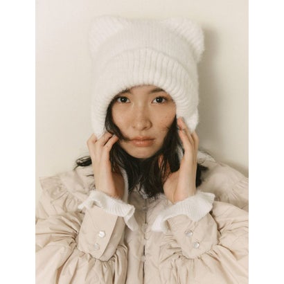 Bear Ear Knit Cap （ベージュ）｜詳細画像