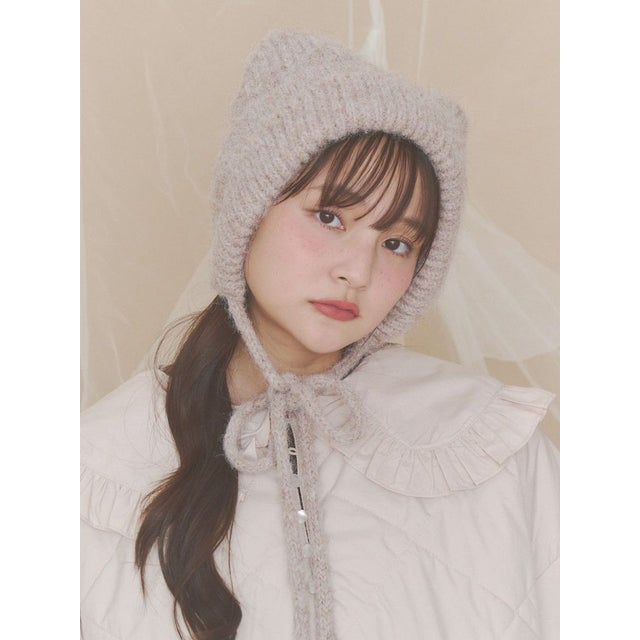 Bear Ear Knit Cap （ベージュ）