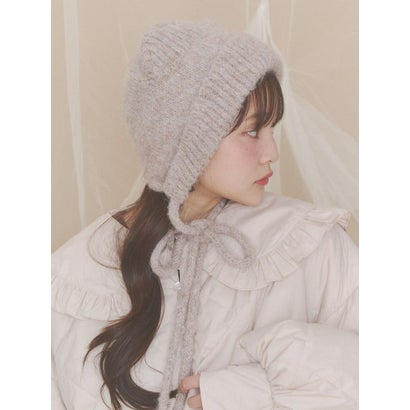 メリージェニー merry jenny Bear Ear Knit Cap （グレー）｜詳細画像