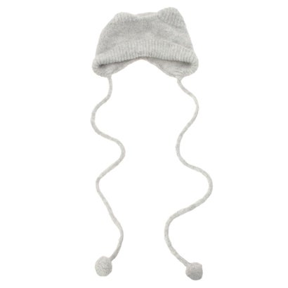 メリージェニー merry jenny Bear Ear Knit Cap （グレー）｜詳細画像