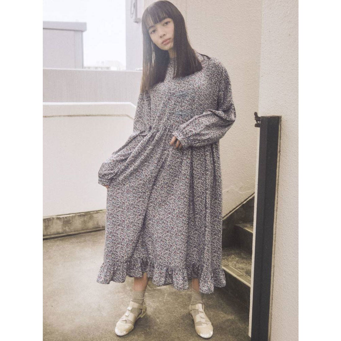merry jenny floral china ワンピース（ブルー） -ファッション通販