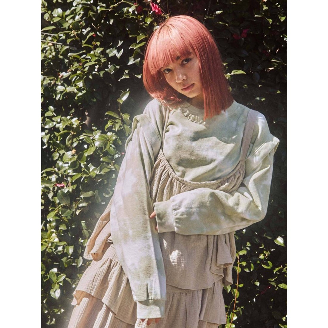 bubbles ガーリーティアードワンピース ベージュ merry jenny ティアードティアードワンピース（ベージュ