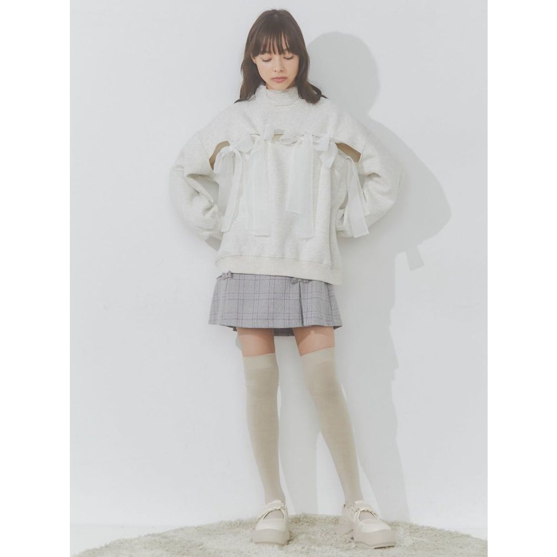 メリージェニー merry jenny merry jenny リボンでつないだトレーナー 