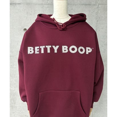 裏起毛BETTY BOOP バックプリントオーバーサイズパーカー （ワインレッド）｜詳細画像