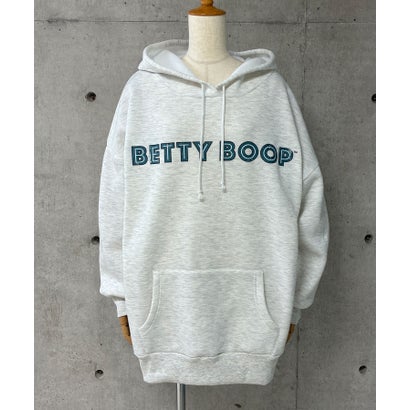 裏起毛BETTY BOOP バックプリントオーバーサイズパーカー （モクグレー）｜詳細画像