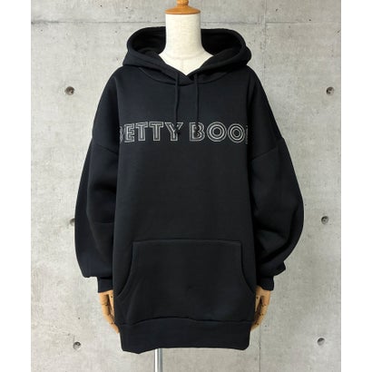 裏起毛BETTY BOOP バックプリントオーバーサイズパーカー （ブラック）｜詳細画像