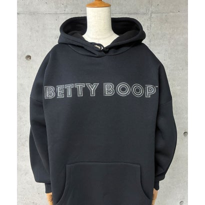 裏起毛BETTY BOOP バックプリントオーバーサイズパーカー （ブラック）｜詳細画像