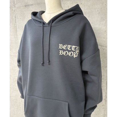 裏起毛BETTY BOOPバックプリントオーバーサイズパーカー （チャコールグレー）｜詳細画像