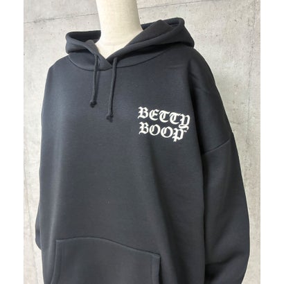 裏起毛BETTY BOOPバックプリントオーバーサイズパーカー （ブラック）｜詳細画像