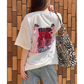 ピンクパンサーバックプリントビッグTシャツ （オフホワイト）