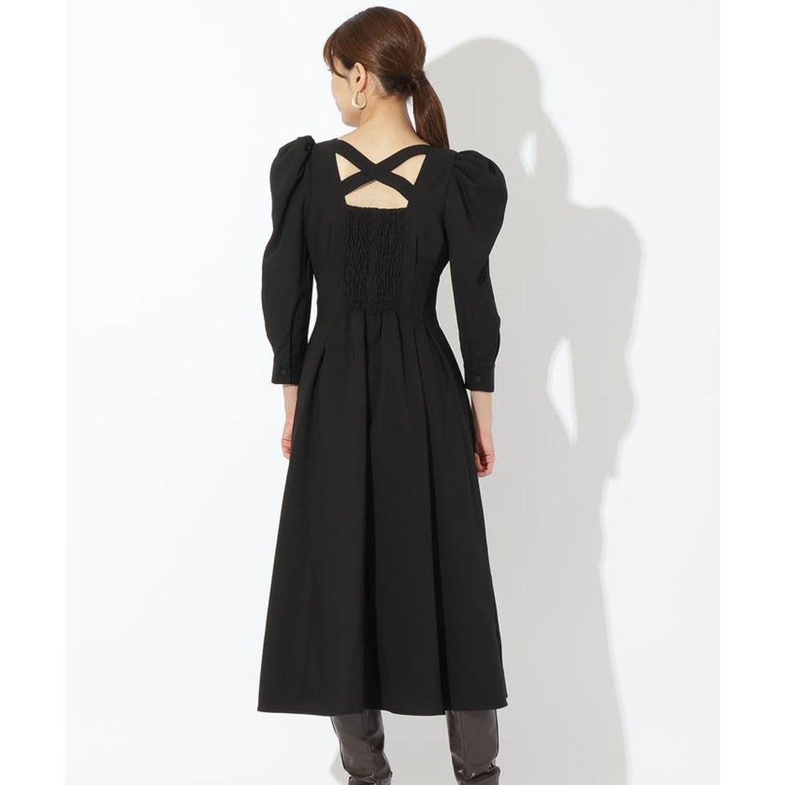 アンドクチュール AND COUTURE ウエストタックバックシャン長袖