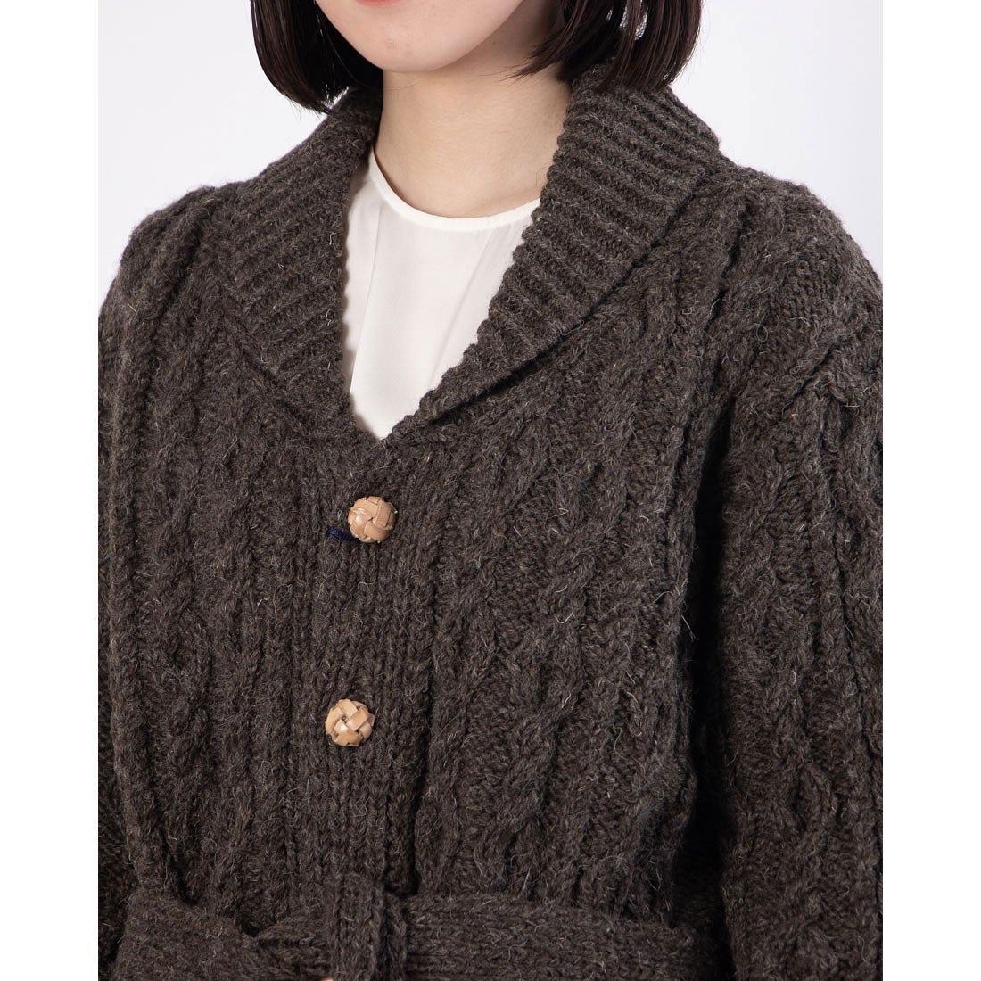 メイプル melple カウチンカーディガン （グレー） -ファッション通販 