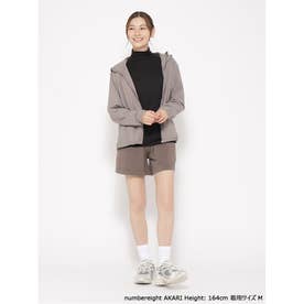 ソフトコンプレッション モックネック長袖Tシャツ LADIES （黒）