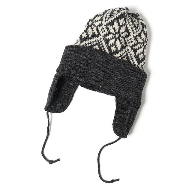 ソノタ/SNOWFLAKE BOB W/EAR（スノーフレークボブキャップ） （CHARCOAL/ARAN）