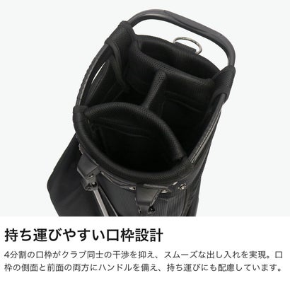 キャディバッグ メンズ レディース 9.0型 おしゃれ 46インチ 4分割 合皮 スタンド スタンド型 キャディーバッグ スタンドキャディバッグ シグネチャー THMG6SC8 （ホワイト）｜詳細画像