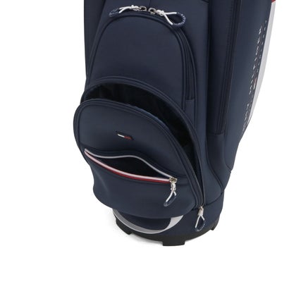 トミー ヒルフィガー ゴルフ TOMMY HILFIGER GOLF キャディバッグ メンズ レディース 9.0型 おしゃれ 46インチ 4分割 合皮 カート カート型 キャディーバッグ カートキャディバッグ エッセンシャル THMG6SC6 （ネイビー）｜詳細画像
