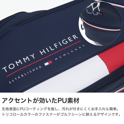 トミー ヒルフィガー ゴルフ TOMMY HILFIGER GOLF キャディバッグ メンズ レディース 9.0型 おしゃれ 46インチ 4分割 合皮 カート カート型 キャディーバッグ カートキャディバッグ エッセンシャル THMG6SC6 （ネイビー）｜詳細画像