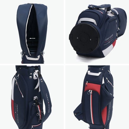 トミー ヒルフィガー ゴルフ TOMMY HILFIGER GOLF キャディバッグ メンズ レディース 9.0型 おしゃれ 46インチ 4分割 合皮 カート カート型 キャディーバッグ カートキャディバッグ エッセンシャル THMG6SC6 （ネイビー）｜詳細画像