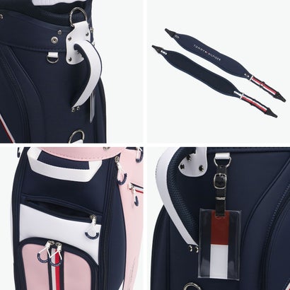 トミー ヒルフィガー ゴルフ TOMMY HILFIGER GOLF キャディバッグ メンズ レディース 9.0型 おしゃれ 46インチ 4分割 合皮 カート カート型 キャディーバッグ カートキャディバッグ エッセンシャル THMG6SC6 （ネイビー）｜詳細画像