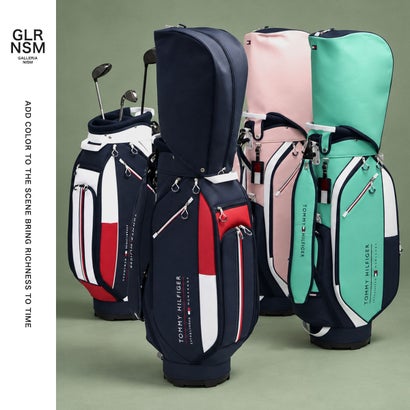 トミー ヒルフィガー ゴルフ TOMMY HILFIGER GOLF キャディバッグ メンズ レディース 9.0型 おしゃれ 46インチ 4分割 合皮 カート カート型 キャディーバッグ カートキャディバッグ エッセンシャル THMG6SC6 （ネイビー）｜詳細画像