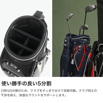 キャディバッグ メンズ レディース 9.0型 おしゃれ 46インチ 5分割 合皮 カート カート型 フェイスカートキャディバッグ カートキャディバッグ FACE THMG6SC2 （ブラック）｜詳細画像