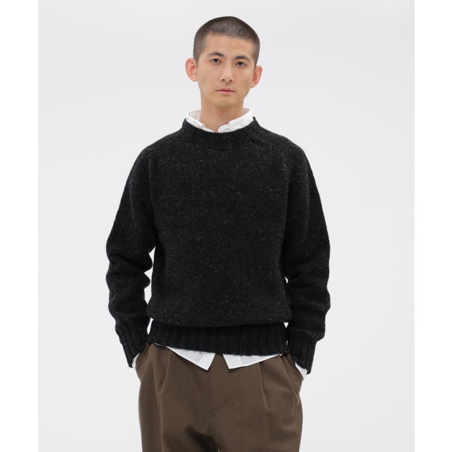 RUSTIC WOOL KNITWEAR （DARK CHARCOAL4）