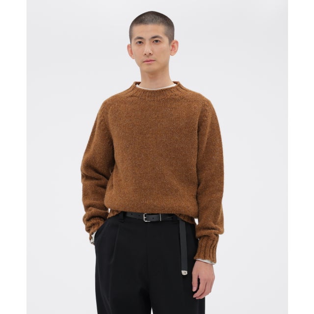 RUSTIC WOOL KNITWEAR （BROWN）