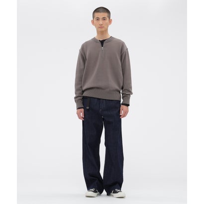 DENSE ECO PLATED COTTON KNITWEAR （BLACK）｜詳細画像